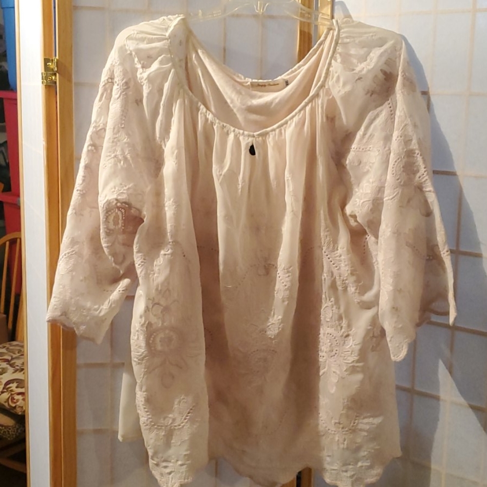 Cream Lacy Tunic